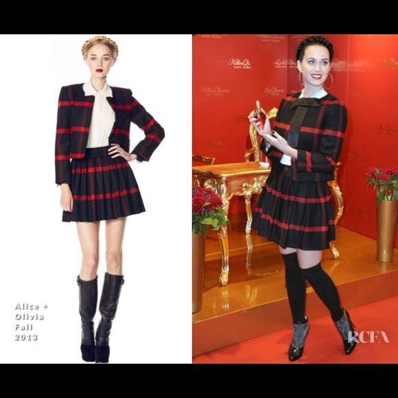 Alice + Olivia Plaid A Line Skirt - Picture 3 of 6